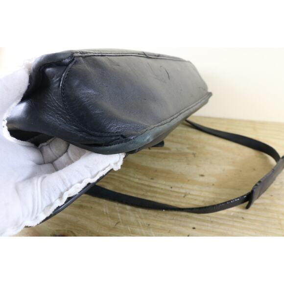 Rafael Bags Mens Black Leather Briefcase Vintage Laptop Messenger Computer USA - Picture 6 of 13